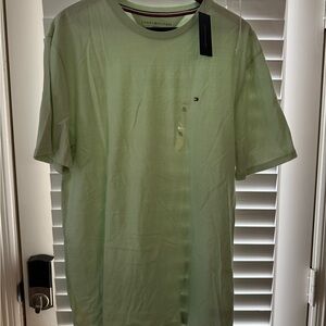 Tommy Hilfiger Men's Light Green Short Sleeve Tee